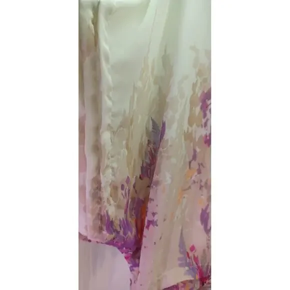 NY Collection Floral Blouse Embellished Beaded V-Neck Top Women's XL Fairy Boho - Picture 6 of 10